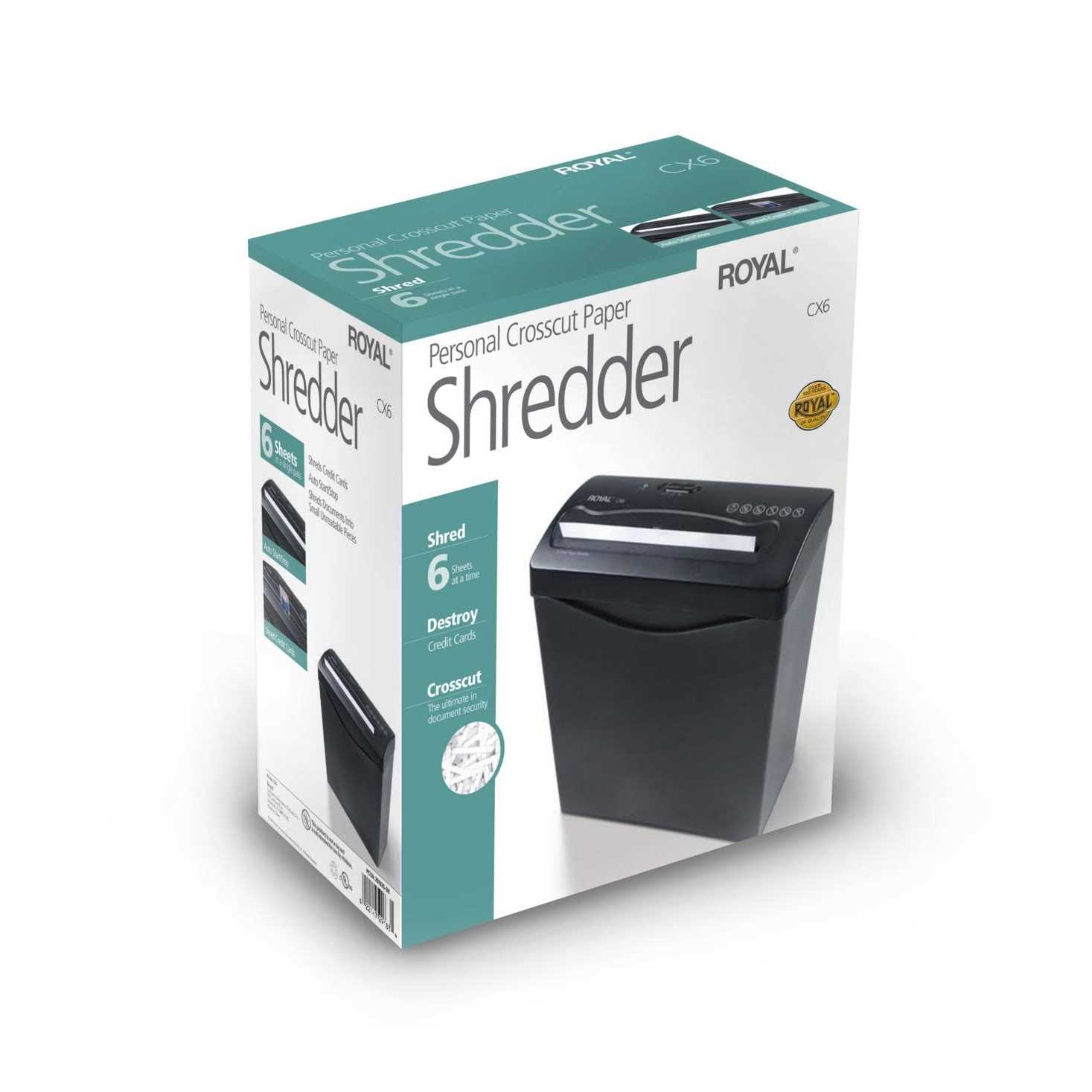 Royal CX6 6-Sheet Cross Cut Shredder - Image 4