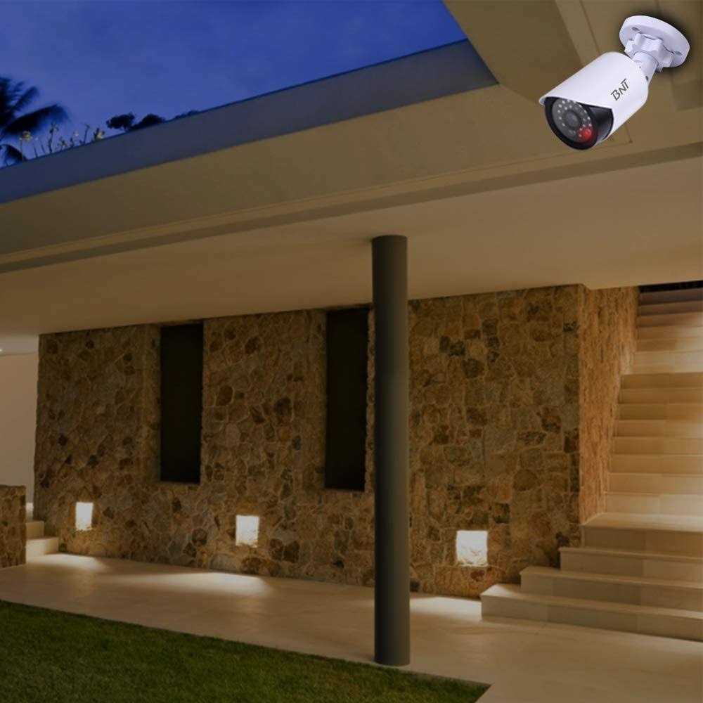 Bnt Dummy Fake Security Camera with One Red LED Light at Night for Home and Businesses Security Indoor/Outdoor - Image 5