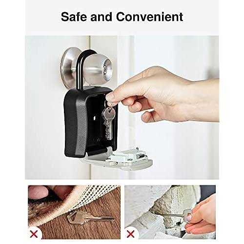 Puroma Key Lock Box Portable Combination Lockbox Wall-Mounted Key Storage Box for House Keys - Image 5