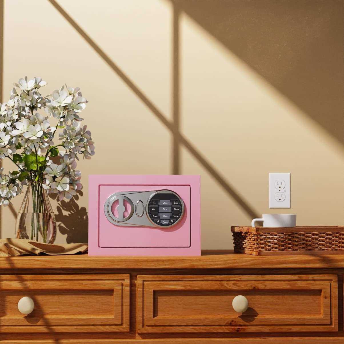 GOLDENKEY Safe and Lock Box Digital Electronic Security Keypad Mini Small Safes with Black Safe Box for Home Office Travel Business Use - Image 4