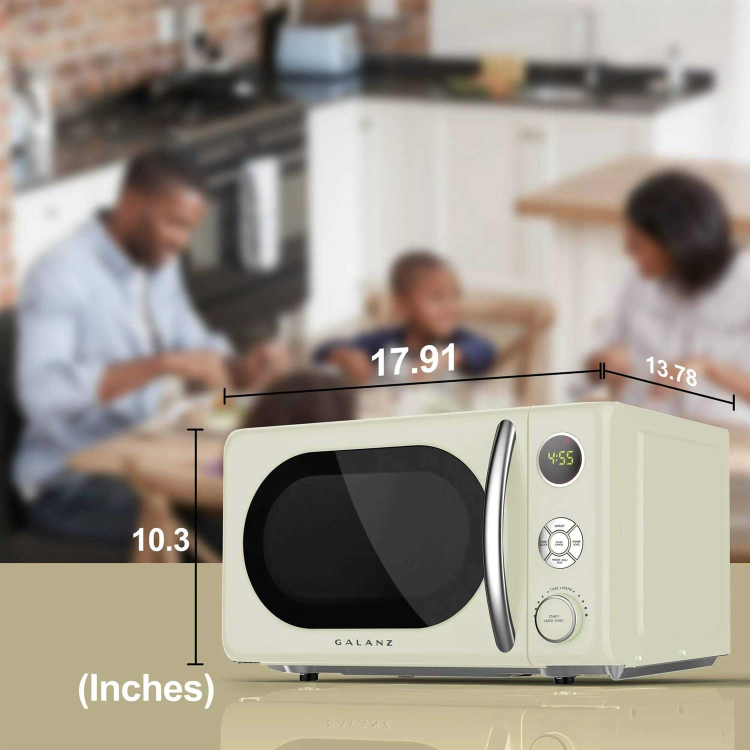 Galanz 0.7 Cu ft Retro Countertop Microwave Oven - Image 3