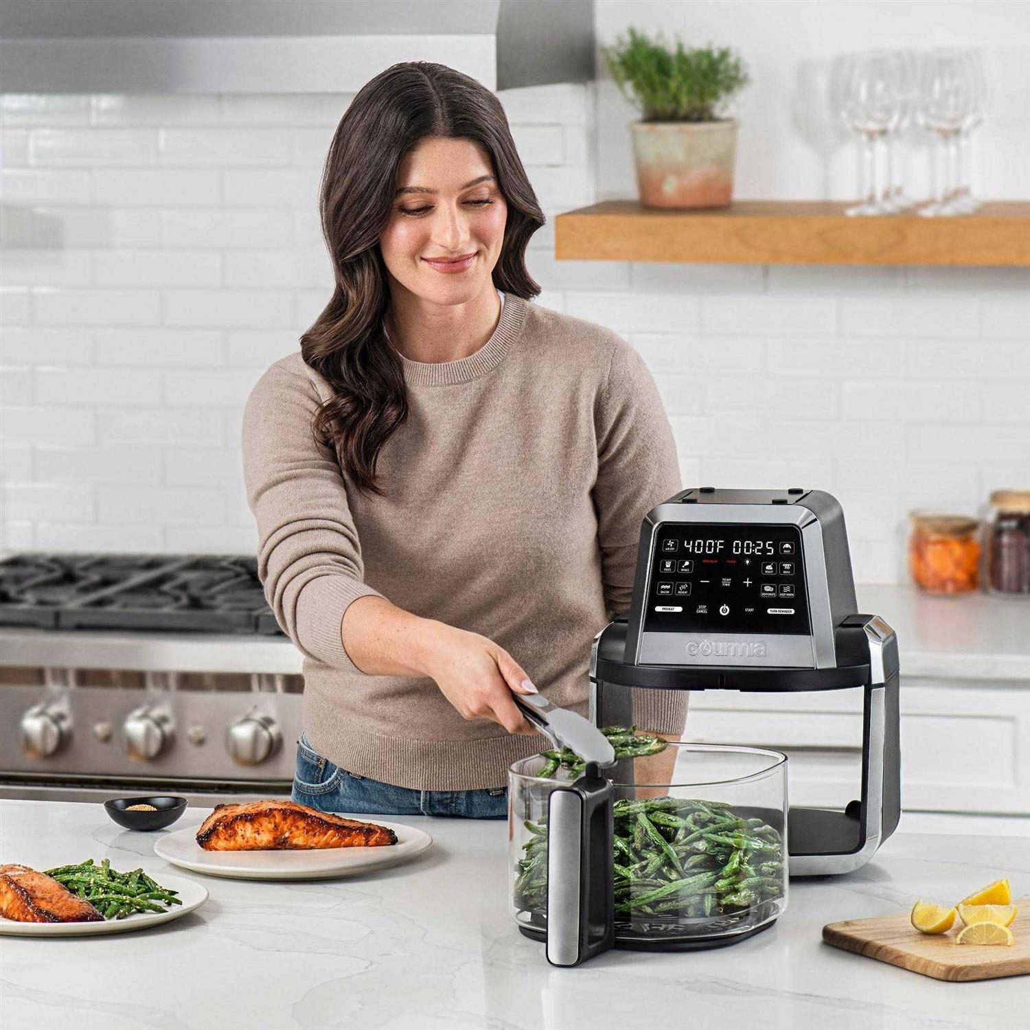 Gourmia 7-Qt. Fry ‘N Fold Digital Air Fryer with 12 Presets & Guided Cooking Black - Image 3