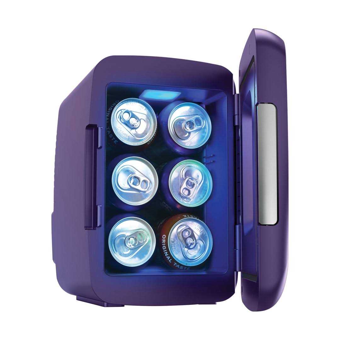 Frigidaire 6 Can Mini Retro Led Light Up Beverage Fridge - Image 4