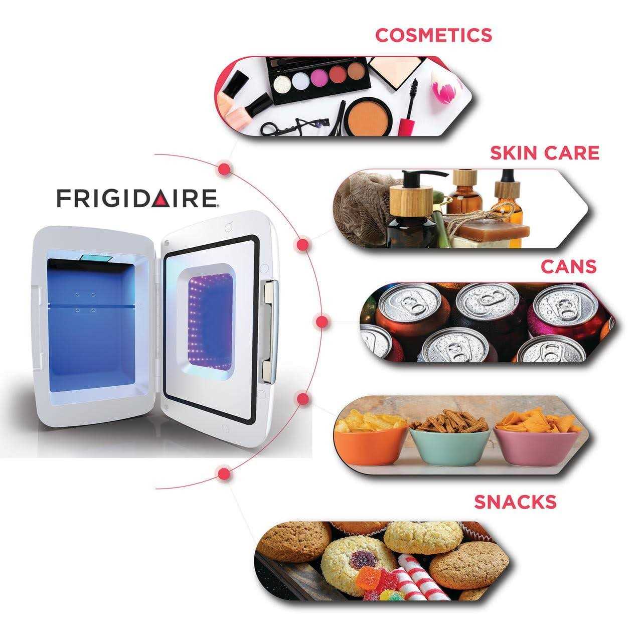 Frigidaire 6 Can Mini Retro Led Light Up Beverage Fridge - Image 4