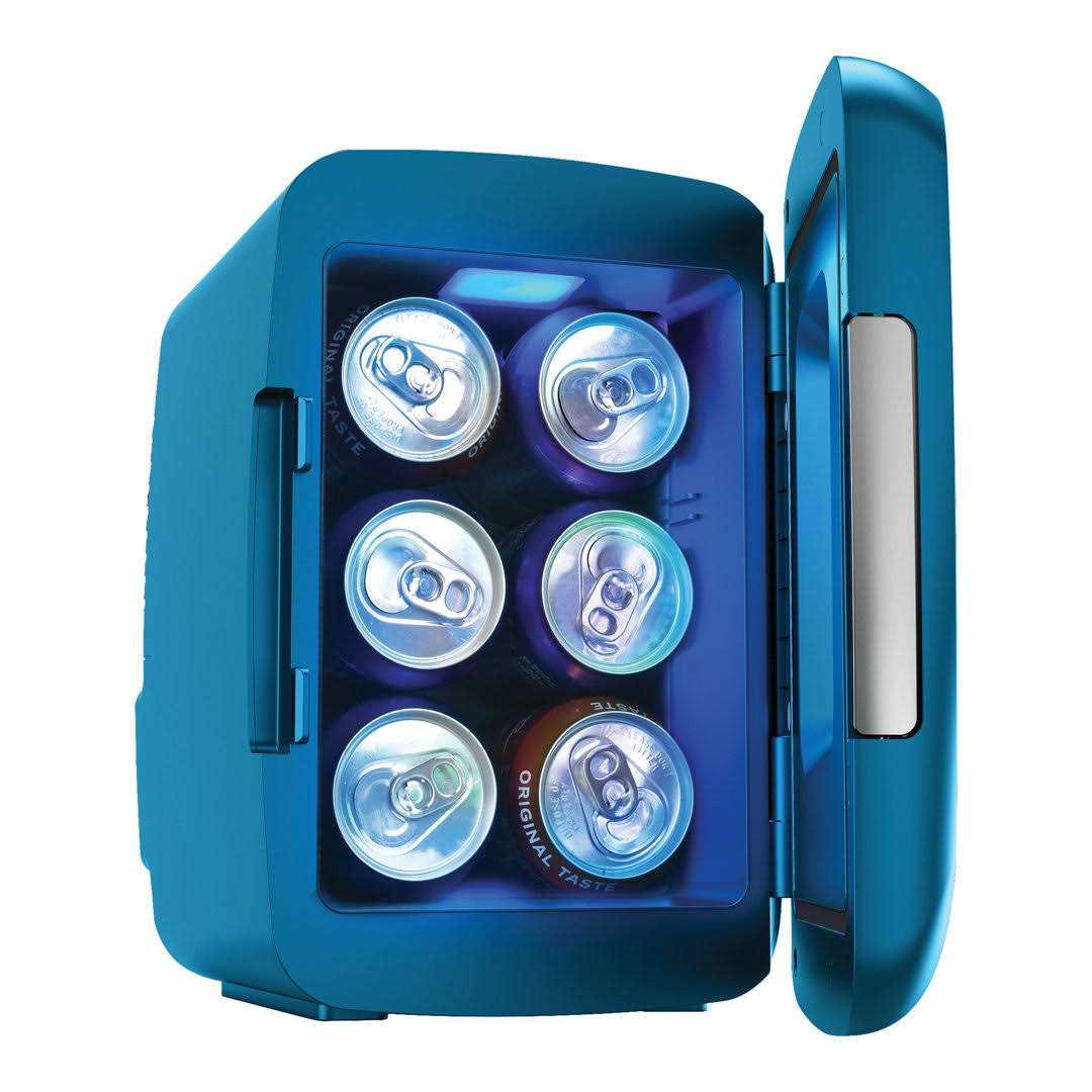 Frigidaire 6 Can Mini Retro Led Light Up Beverage Fridge - Image 5