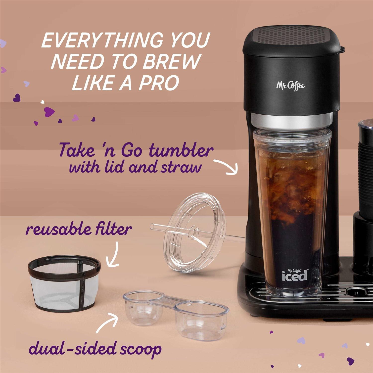 Mr. Coffee 4-in-1 Single-Serve Latte, Iced, and Hot Coffee Maker with Milk Frother - Image 3