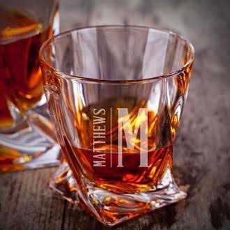 Oakmont Personalized Twist Whiskey Glasses Set - Image 4