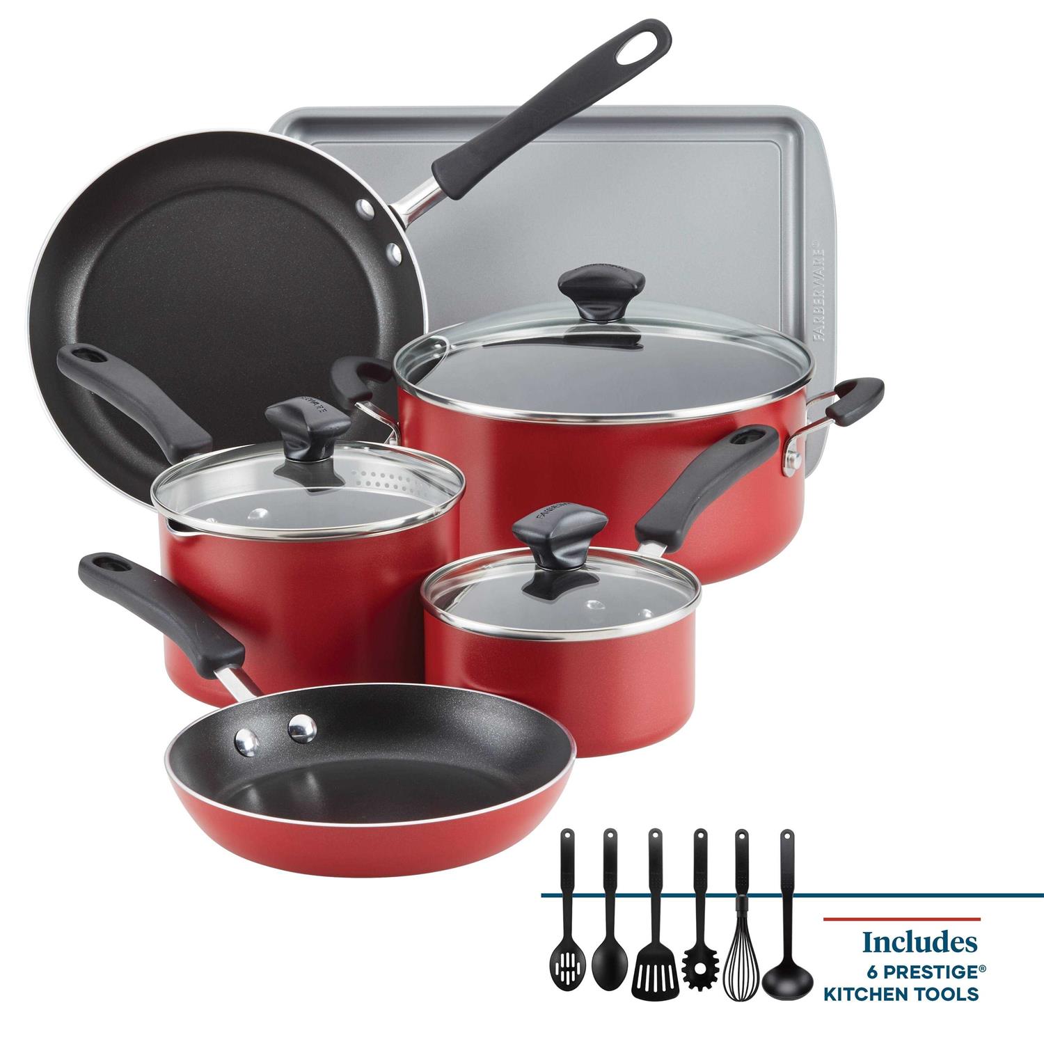 Farberware 15-Piece Cookstart Aluminum Nonstick Cookware Set - Image 5