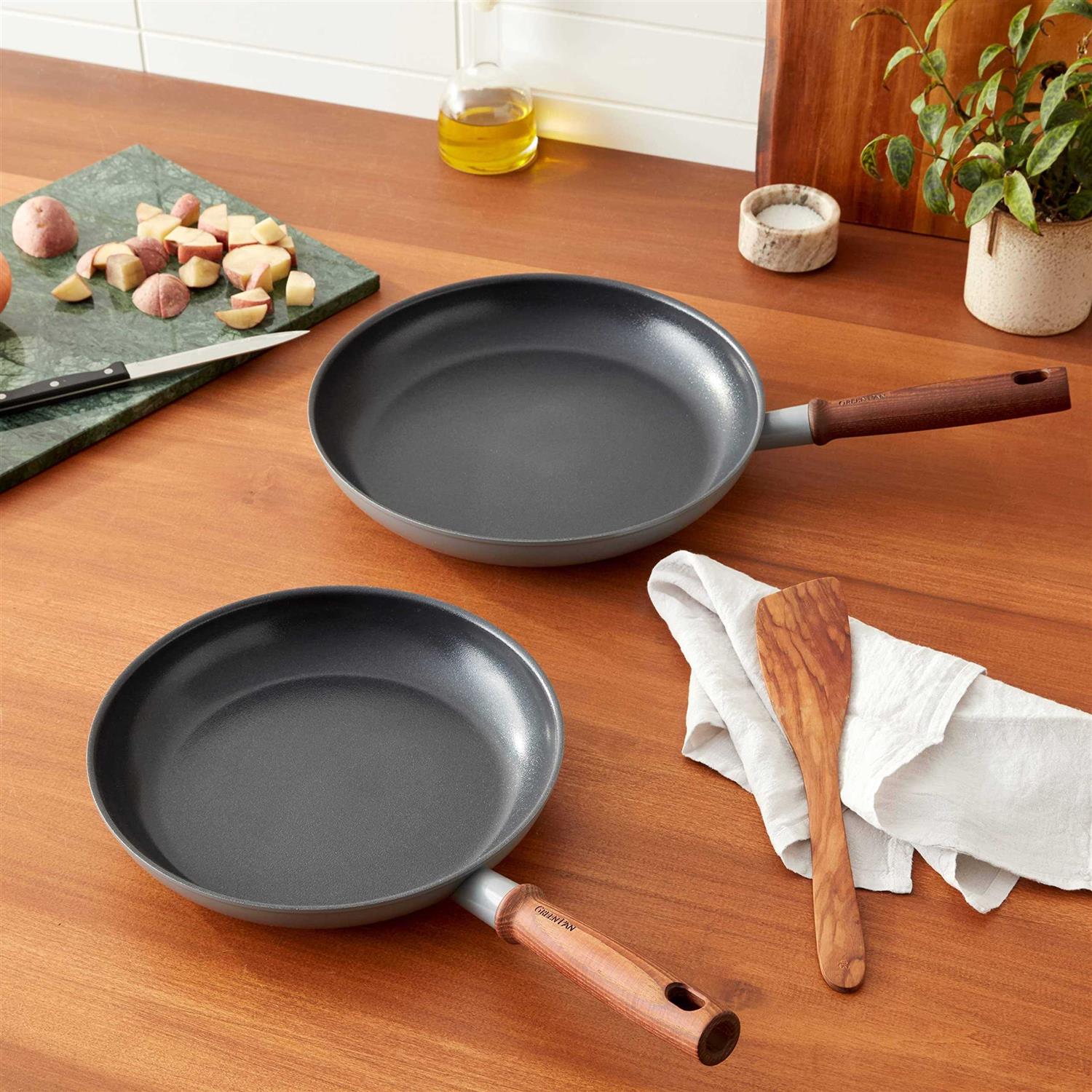 GreenPan Mayflower Pro Hard Anodized Healthy Ceramic Nonstick, 10 and 12 Frying Pan Skillet Set - Image 3