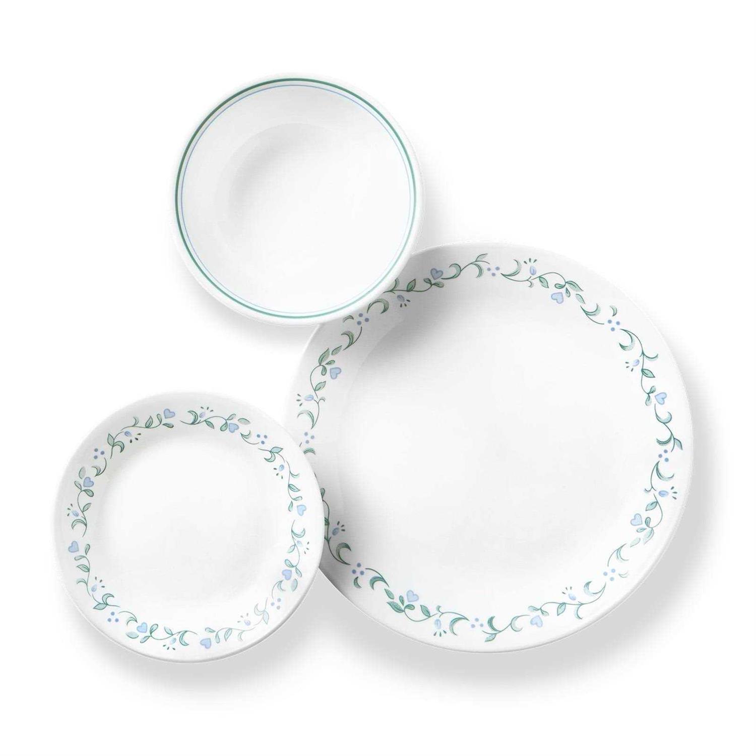 Corelle Country Cottage White and Blue 12 Piece Dinnerware Set - Home ...
