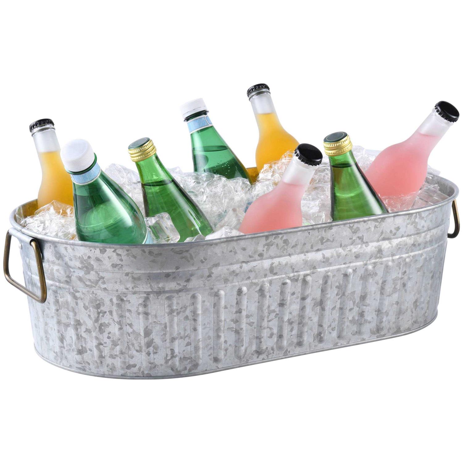 Better Homes & Gardens Oval Galvanized Tub 20.27 inch L x 11.22 inch W x 5.7 inch H - Image 3