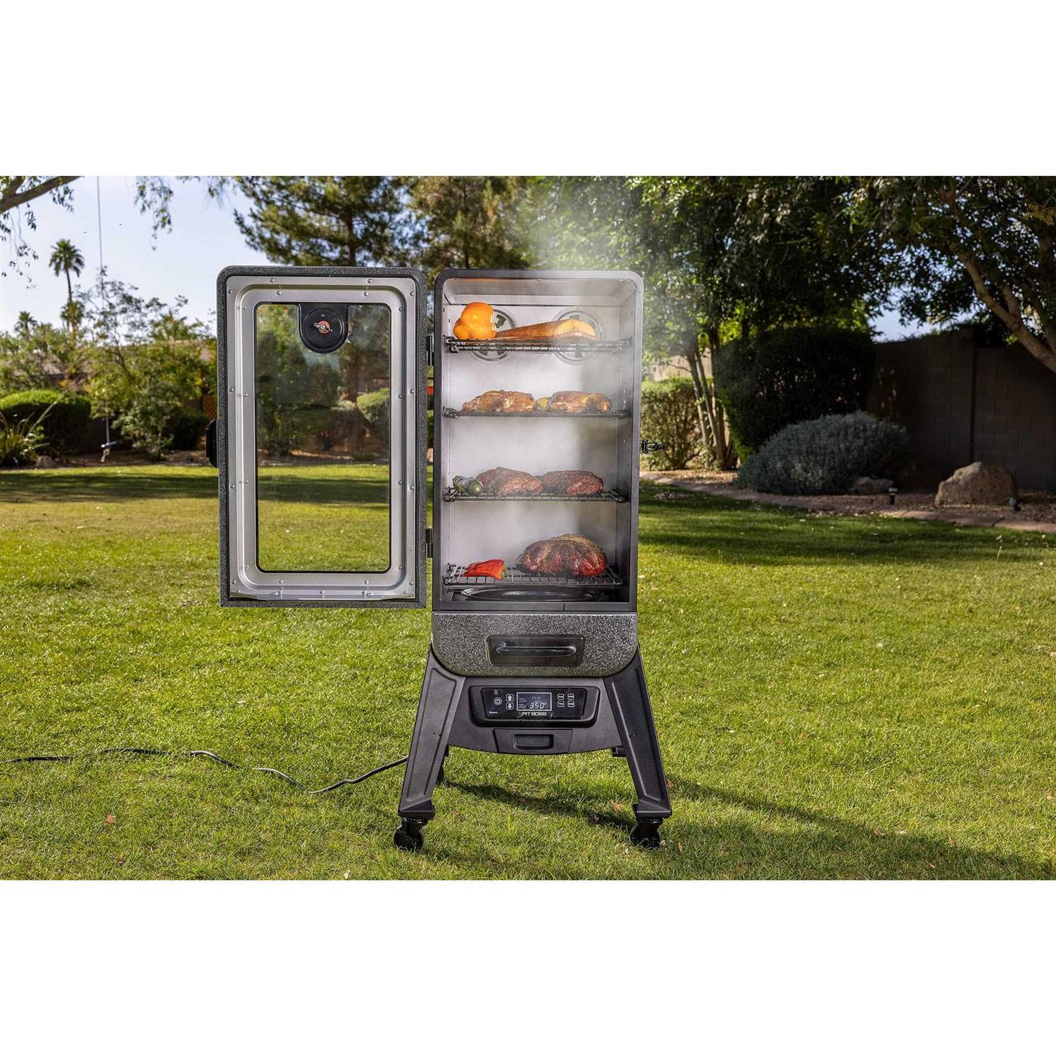 Pit Boss 3 Series Digital Electric Vertical Smoker in Silver Hammertone - Image 4