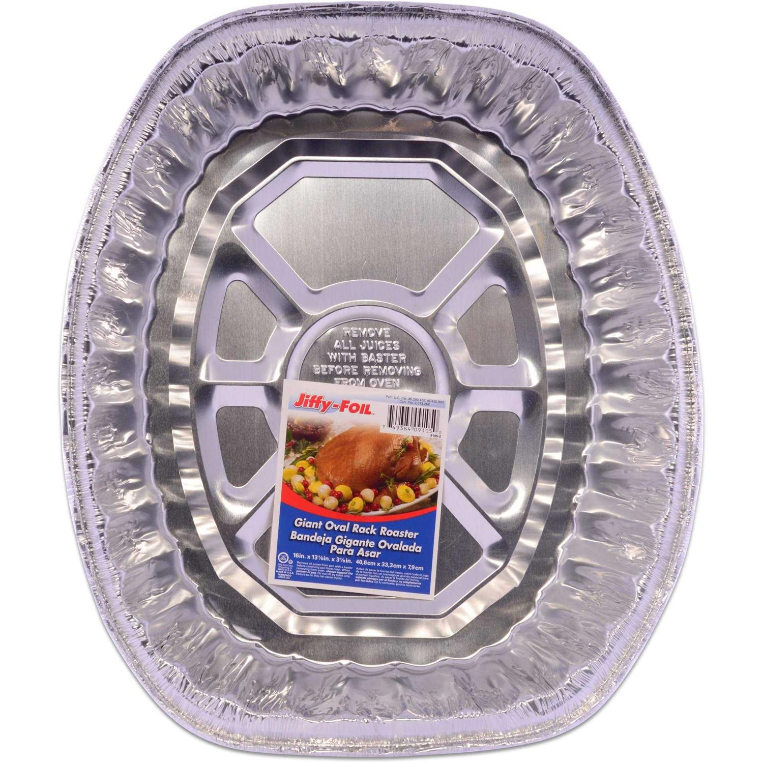 Jiffy-Foil Giant Oval Rack Roaster Pan