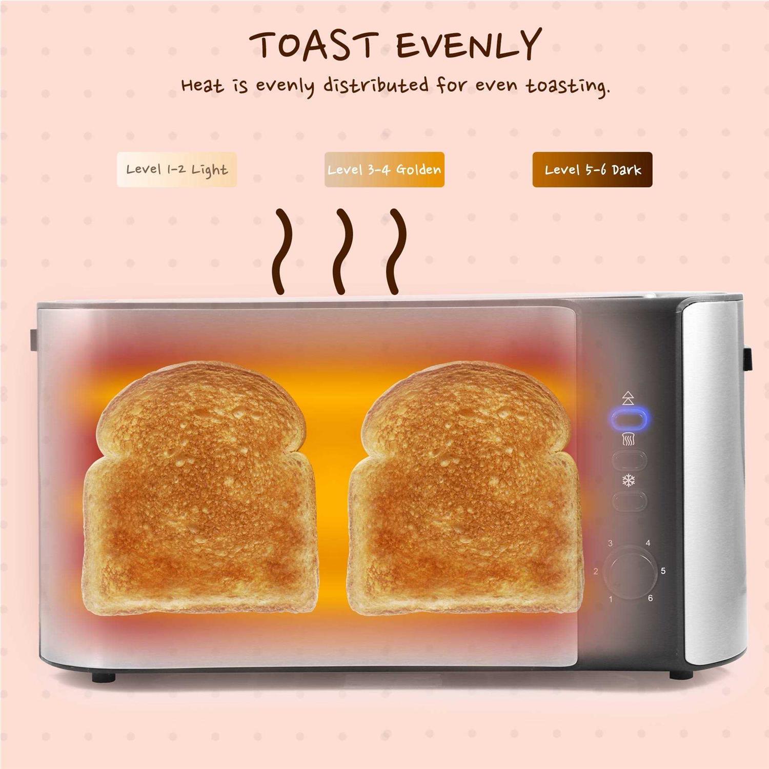 Elite Gourmet 4-Slice Long Slot Toaster - Image 4