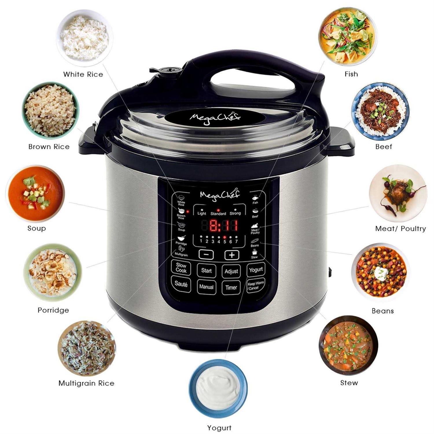 Megachef 8-Qt. Digital Pressure Cooker - Image 3