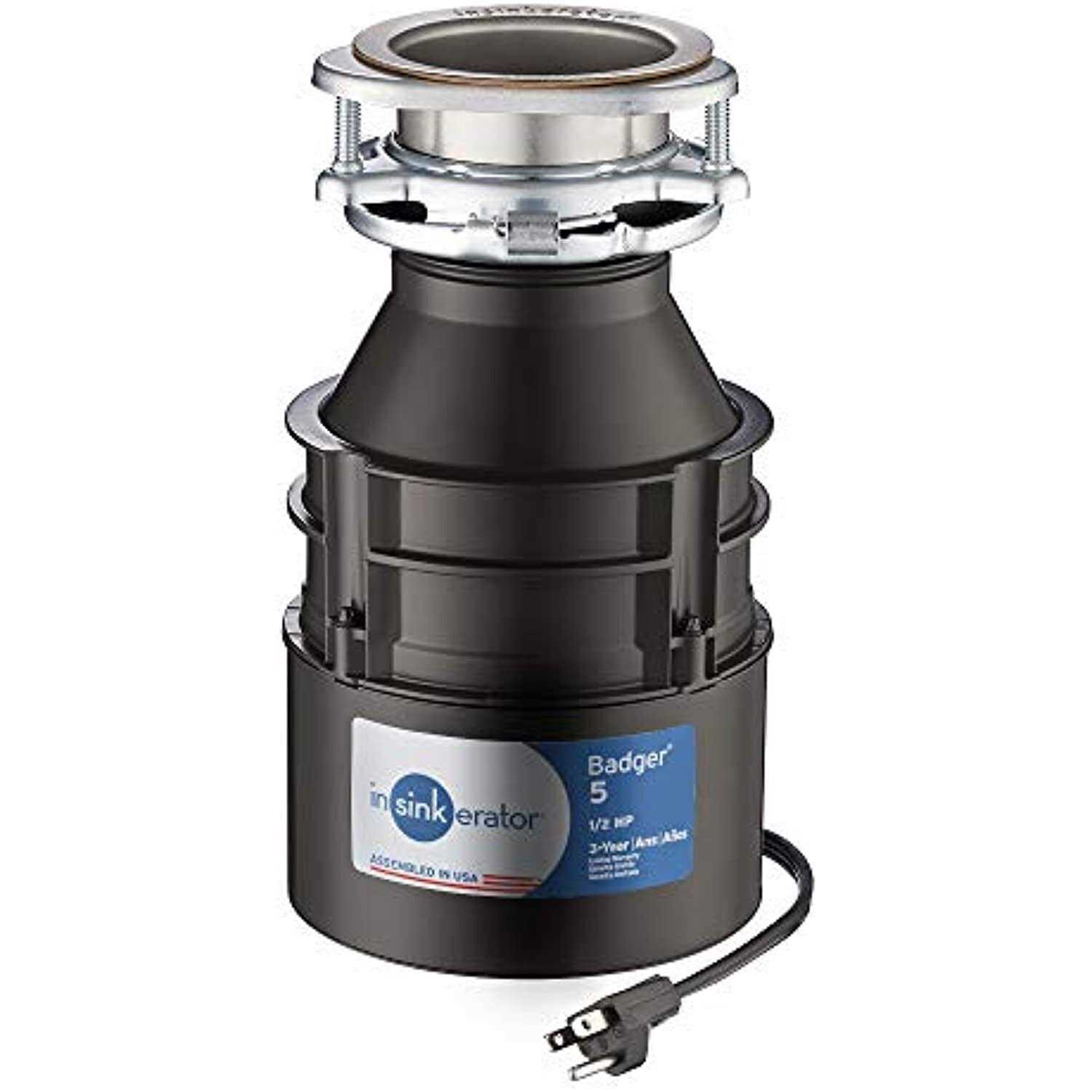 InSinkErator Badger 5XP 3/4 HP Garbage Disposal with Cord - Image 3