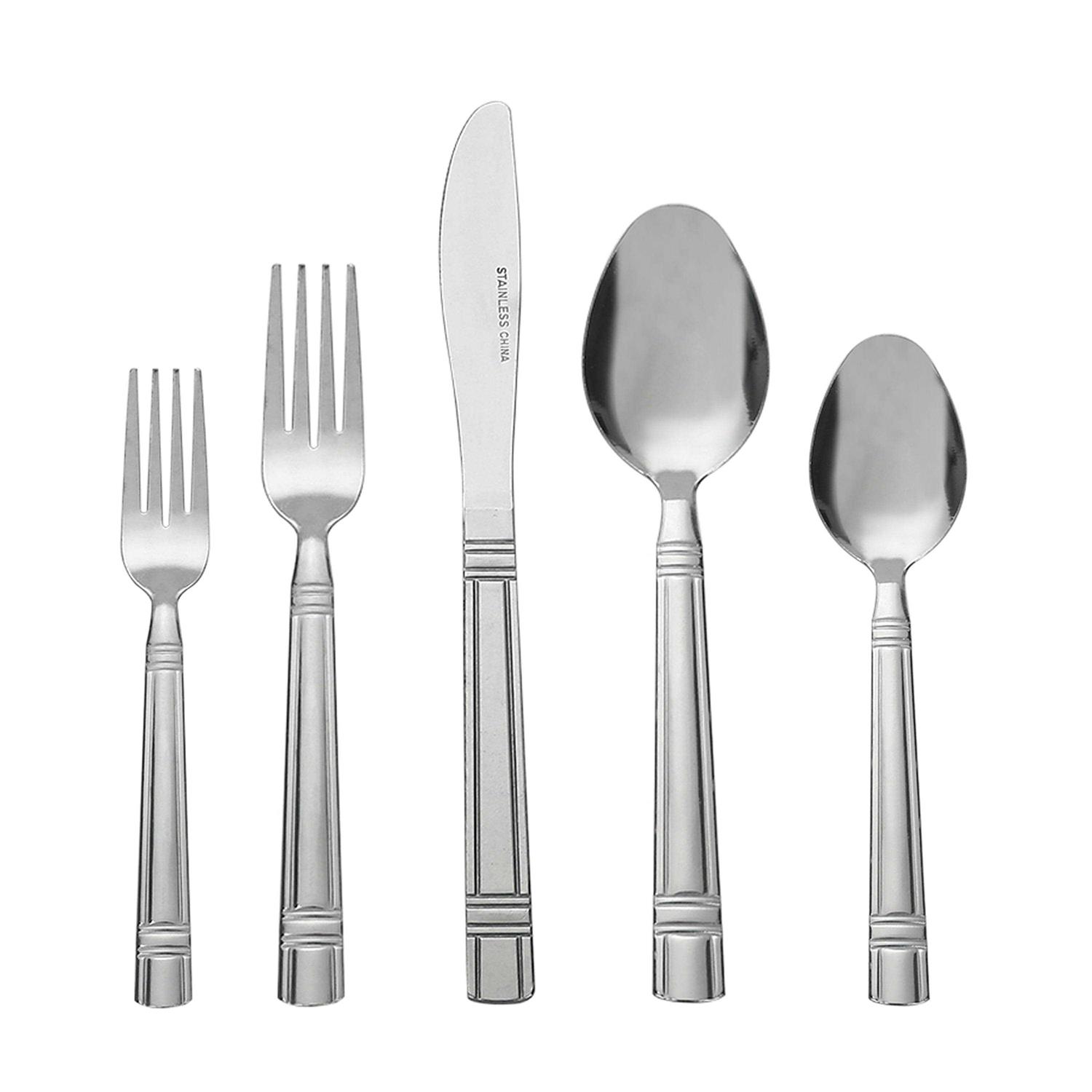 Mainstays Elena Stainless Steel Flatware & Organizer Tray Set - Image 5