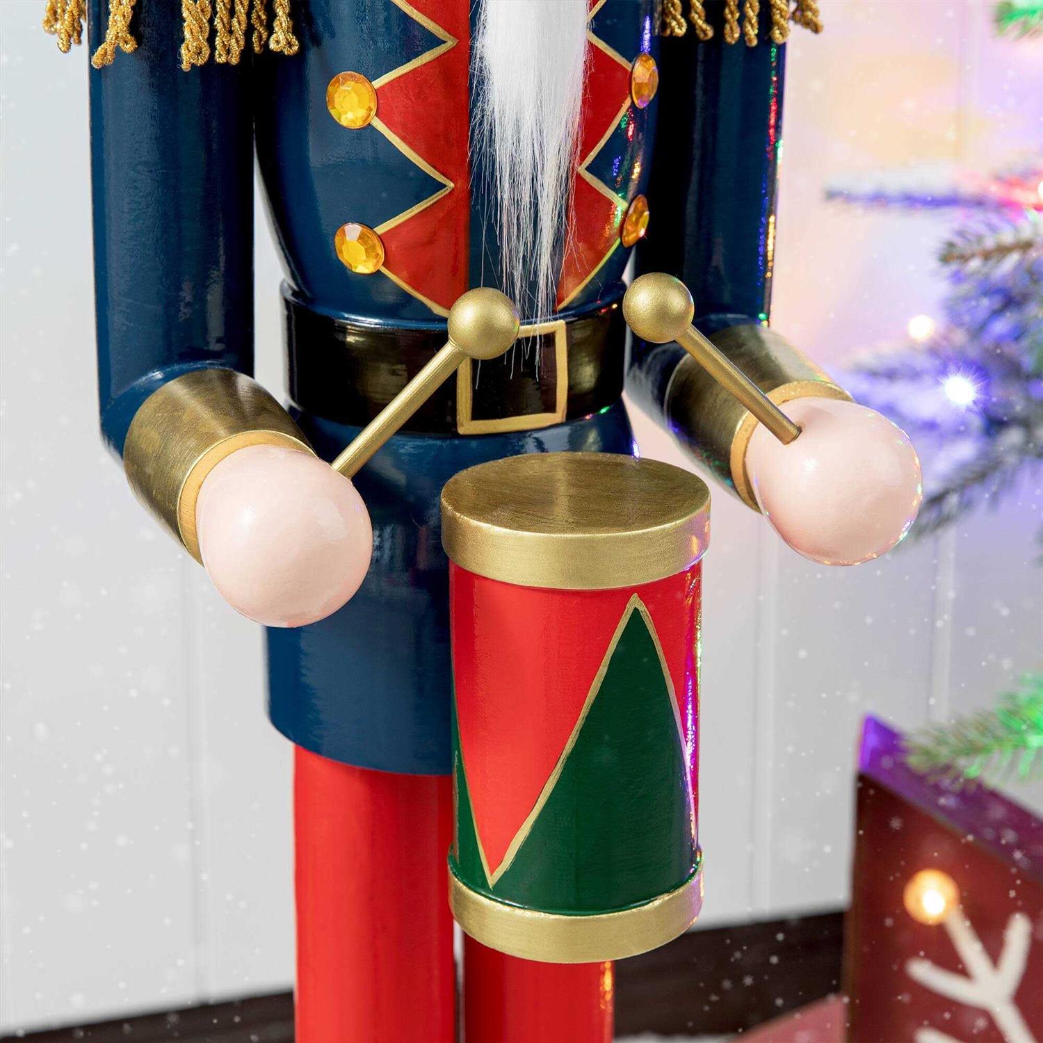 Glitzhome Wooden Christmas Nutcracker - Image 4