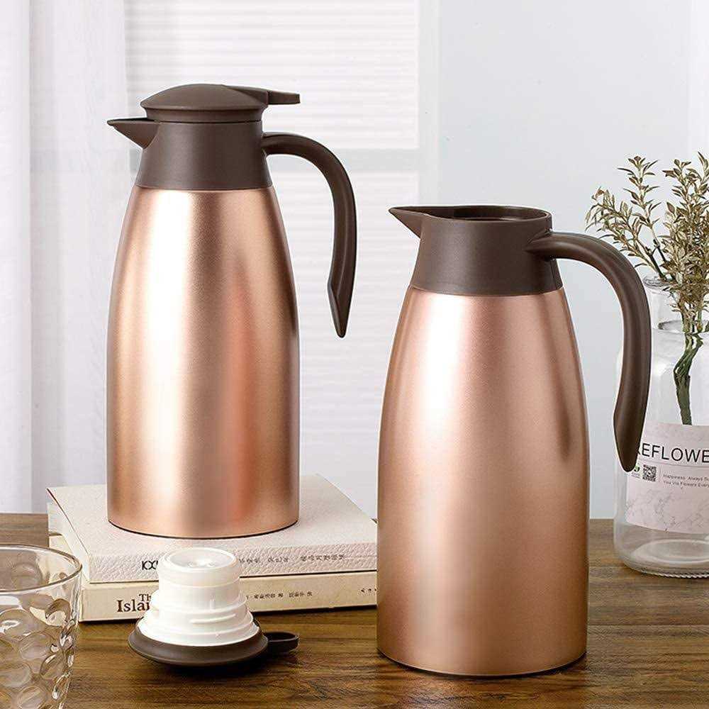 GearRoot 68oz Coffee Carafe Airpot Insulated Coffee Thermos Urn Stainless Steel Vacuum Thermal Pot Flask for Coffee - Image 2