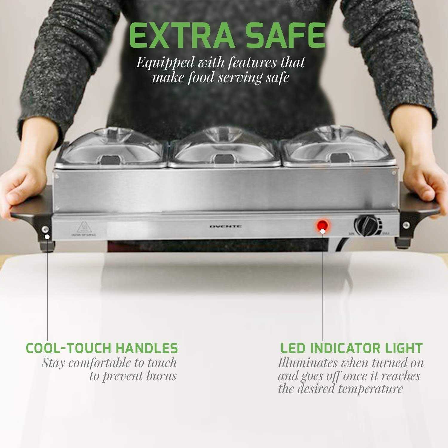Ovente Electric Buffet Server & Food Warmer Temperature Control Perfect for Parties - Image 4