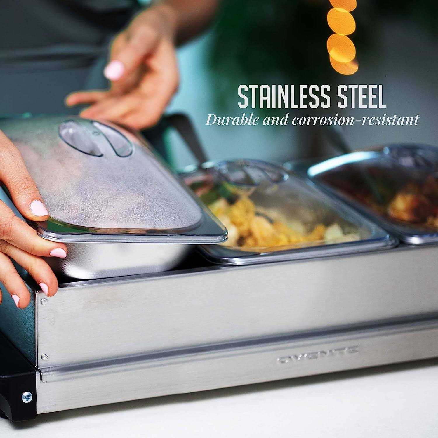 Ovente Electric Buffet Server & Food Warmer Temperature Control Perfect for Parties - Image 5