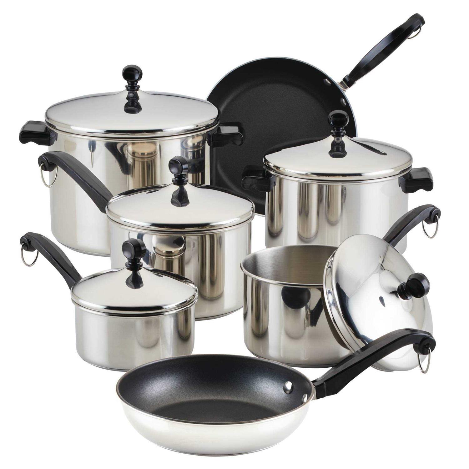 Farberware Classic Stainless Steel Cookware 15-Piece Set - Image 4