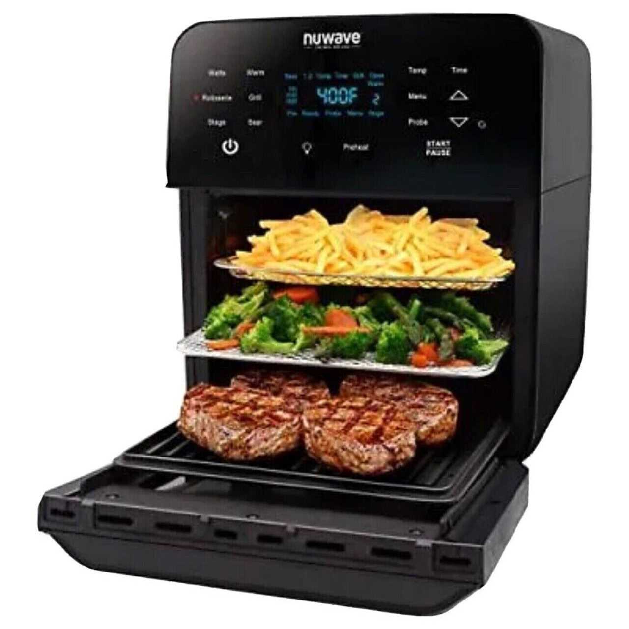 Nuwave Brio 15.5Qt Air Fryer Rotisserie Oven X-Large Family - Image 4