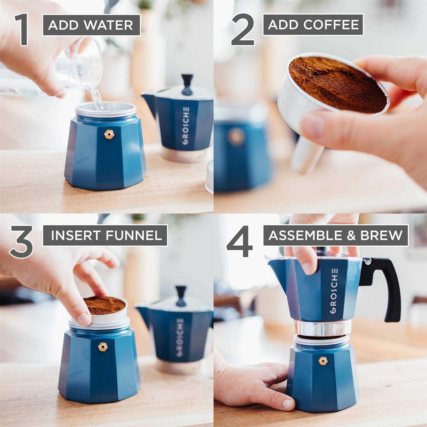 Grosche Milano Stovetop Espresso Maker Moka Pot - Image 4