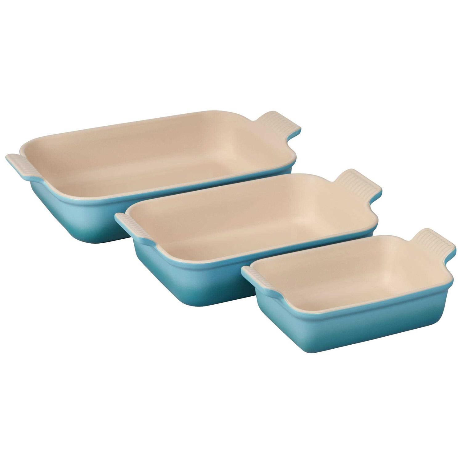 Le Creuset Heritage Set 3 Rectangular Dishes - Image 3