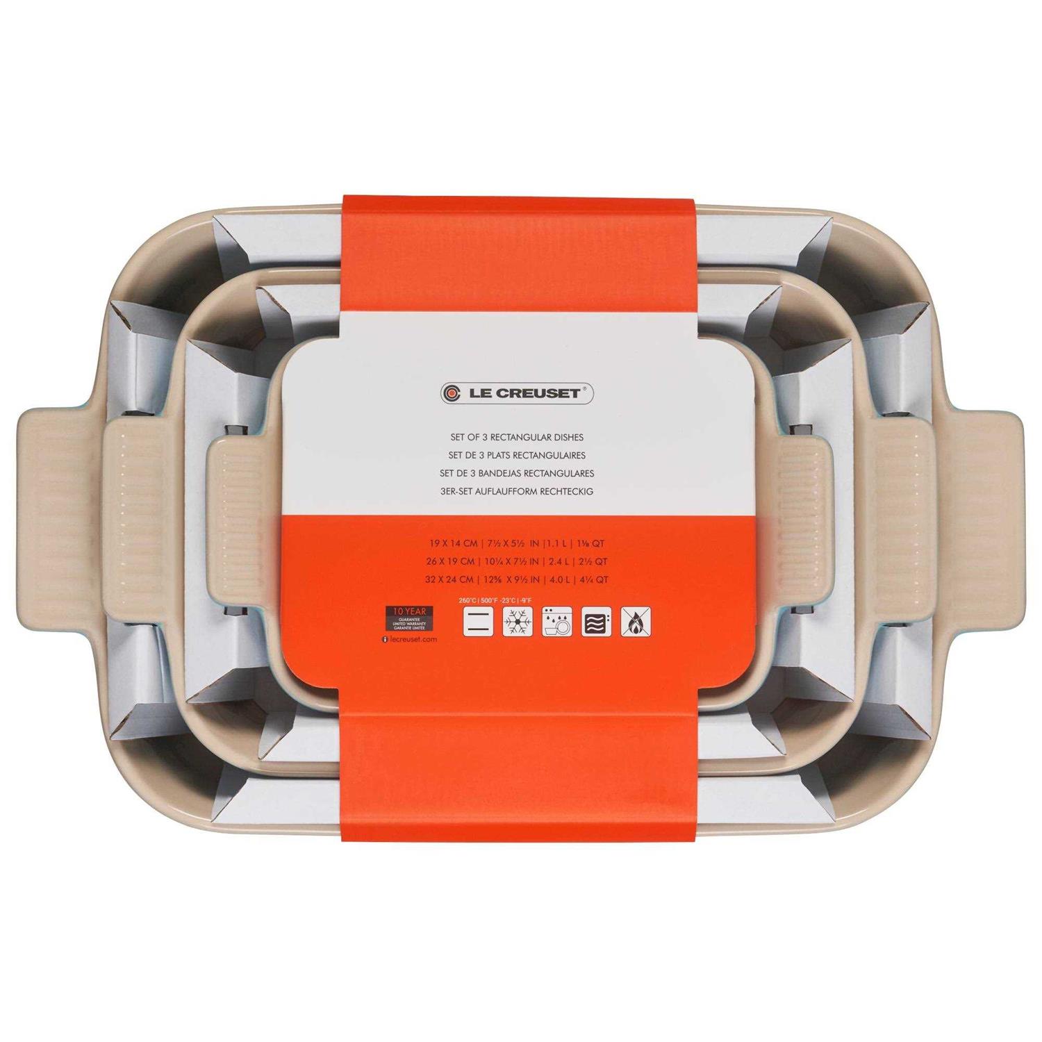 Le Creuset Heritage Set 3 Rectangular Dishes - Image 4