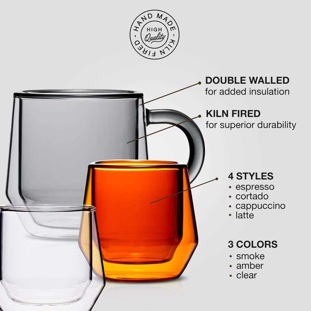 Hearth Glass Double Walled Glass Coffee Mugs - Image 2