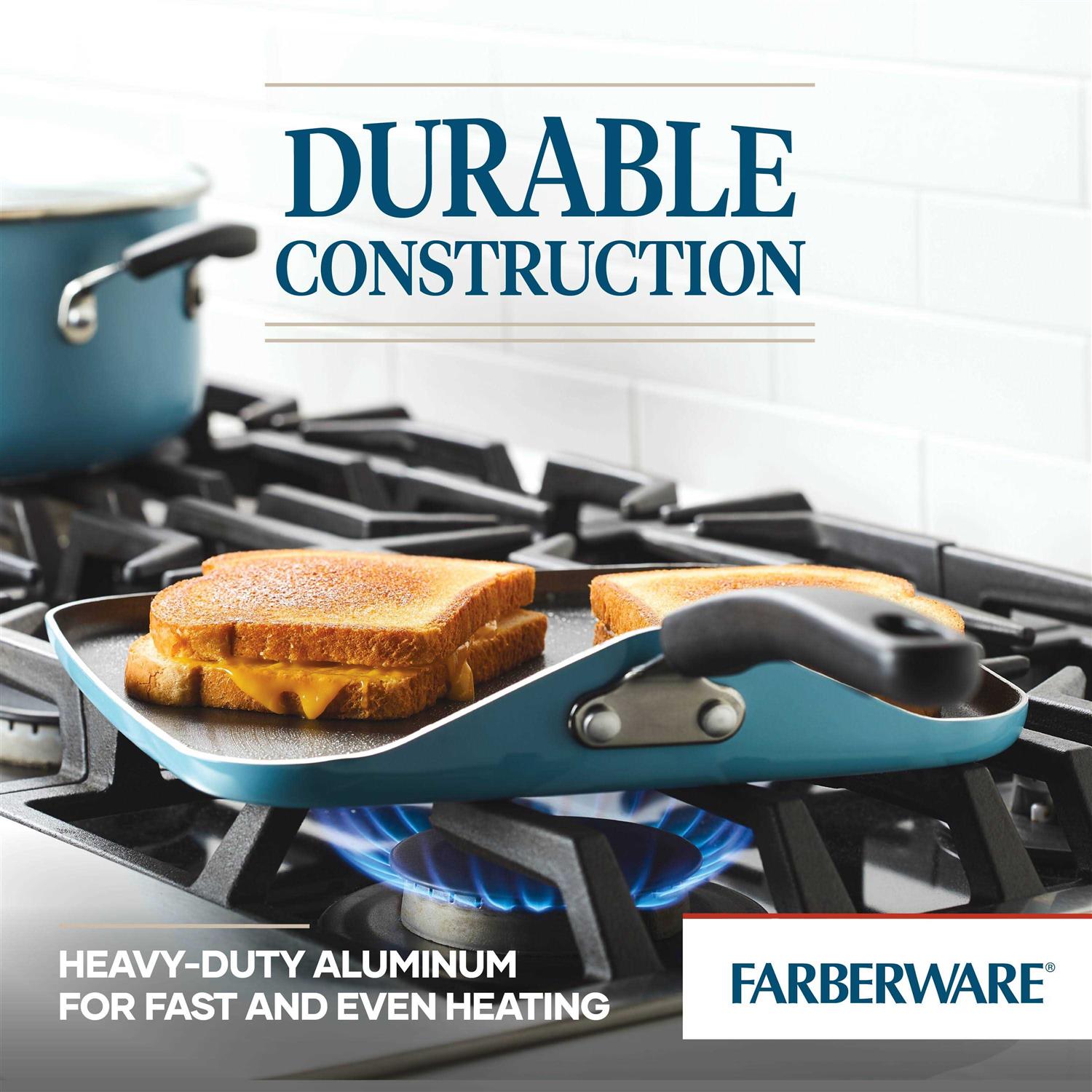 Farberware Cookstart Aluminum DiamondMax Nonstick Square Griddle - Image 5