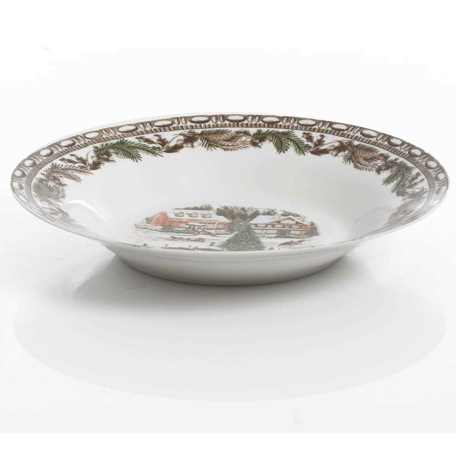 Gibson Home Christmas Toile 16 Piece Dinnerware Set - Image 2