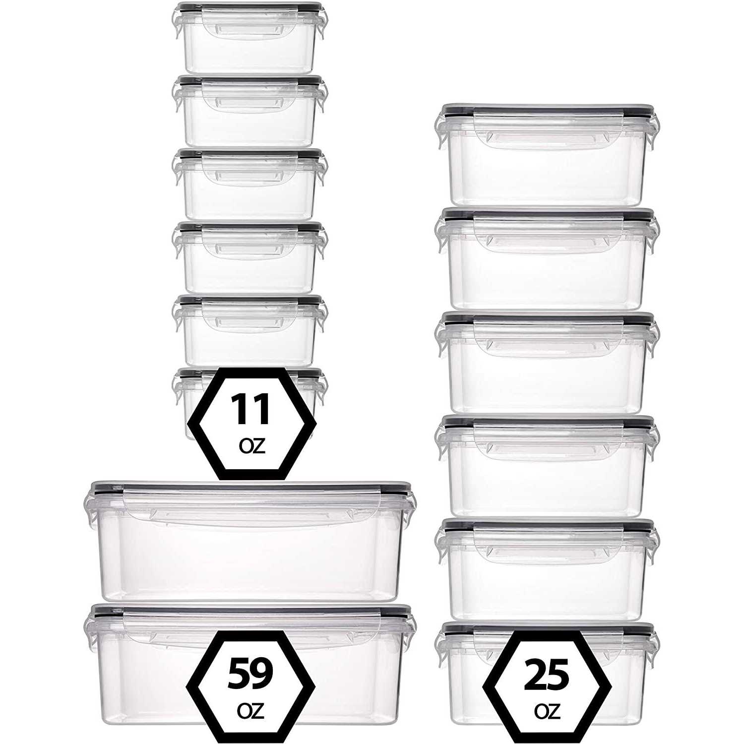 fullstar Food storage Containers with Lids plastic Containers - Image 4