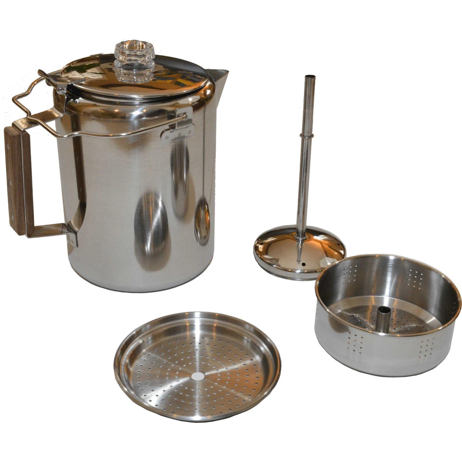 Ozark 12 Cup Trail Stainless Steel Percolator - Image 5