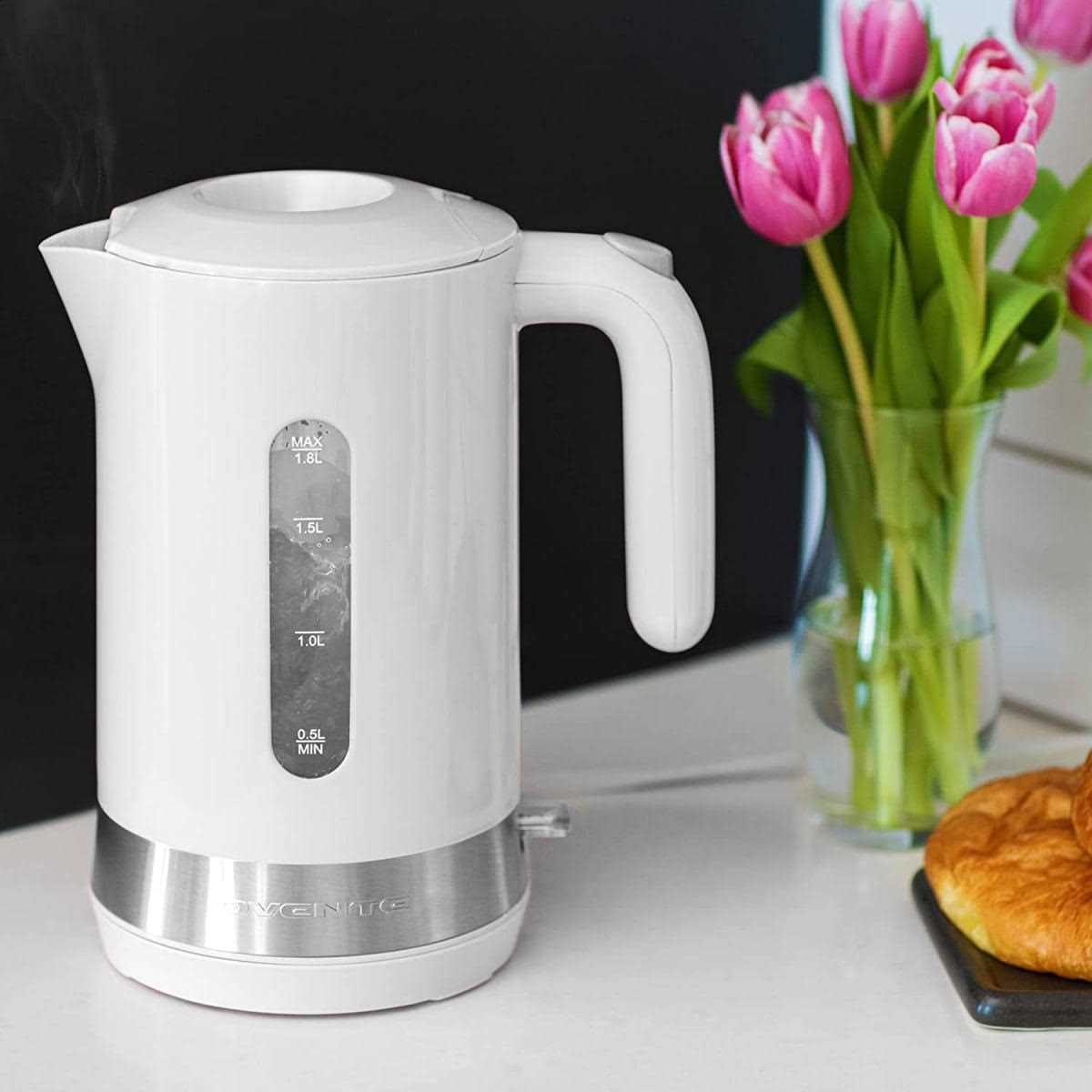 Ovente Electric Kettle Hot Water Heater 1.8 Liter BPA Free Fast Boiling Cordless Water Warmer - Image 3