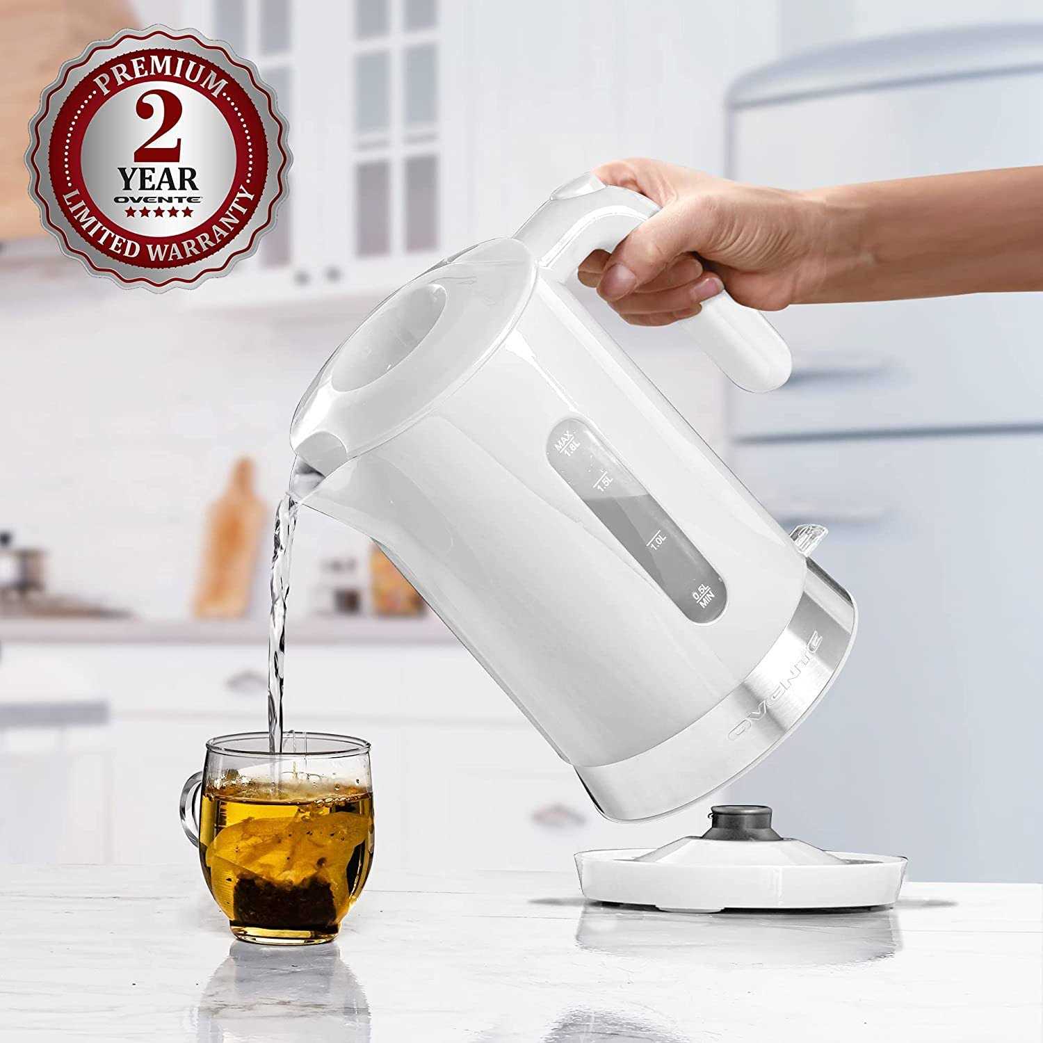 Ovente Electric Kettle Hot Water Heater 1.8 Liter BPA Free Fast Boiling Cordless Water Warmer - Image 5