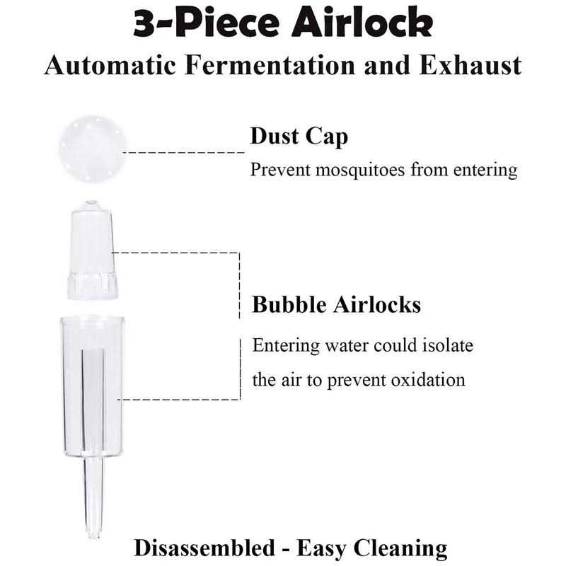 Fermentation Lids 6 Set Fermentation Kit for Wide Mouth Jars - Image 4
