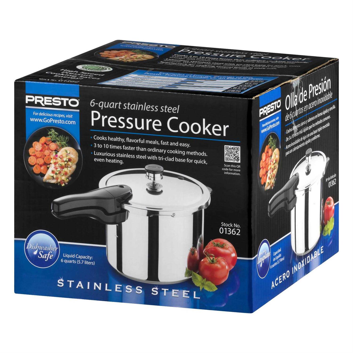 Presto 6 Stainless Steel Pressure Cooker - Image 4