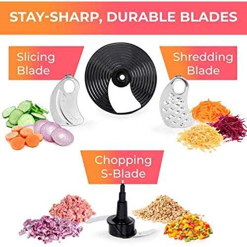 Mueller Ultra Prep Food Processor Chopper for Dicing, Slicing, Shredding, Mincing, and Pureeing - Image 4