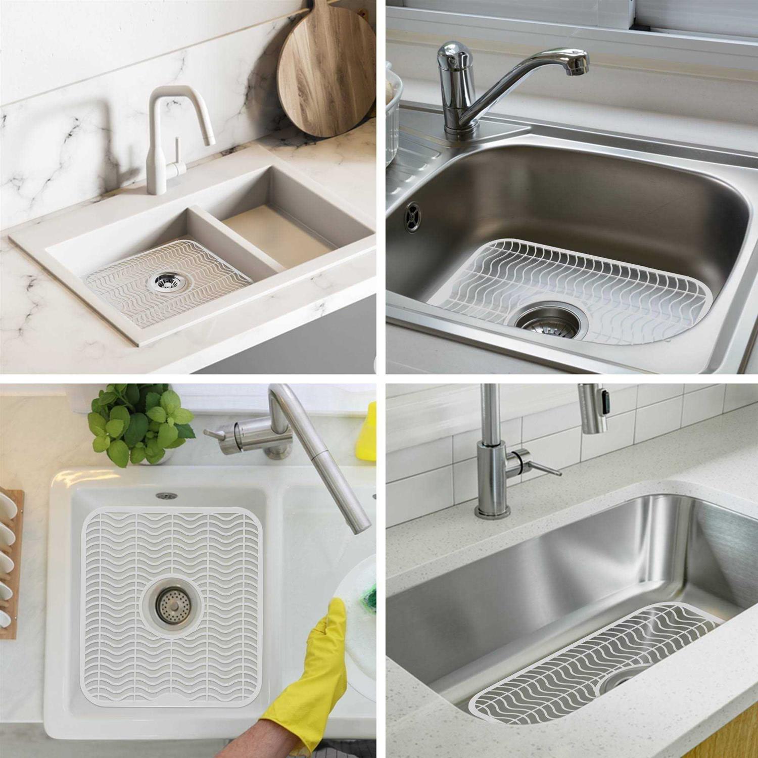 Decorrack 2 Sink Protectors 12 x 11 inches Each Kitchen Sink Dish Rack - Image 4