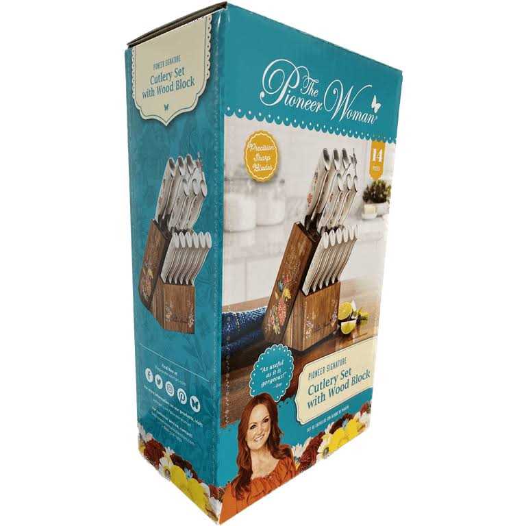 The Pioneer Woman Pioneer Signature 14-Piece Stainless Steel Knife Block Set - Image 3
