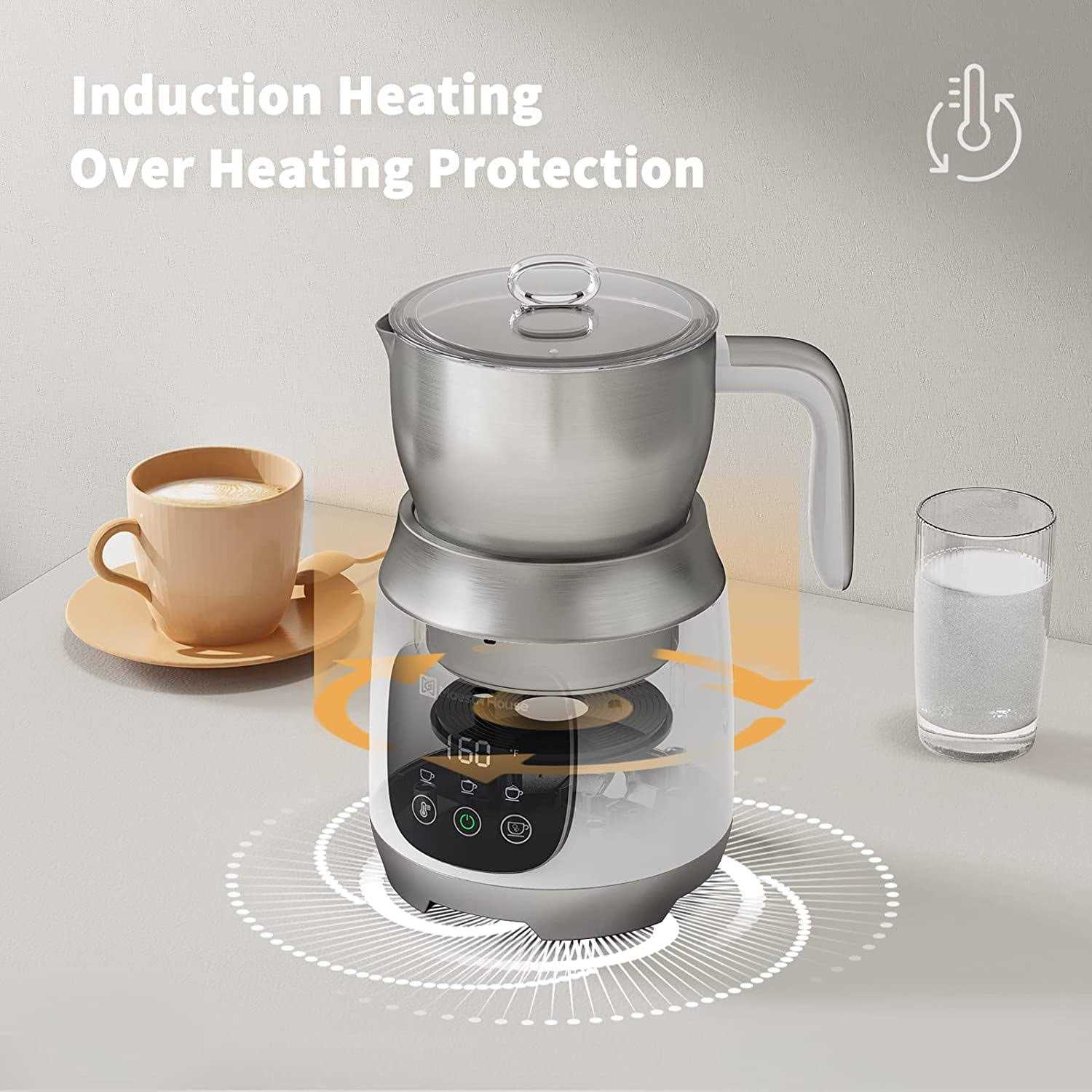 Maestri House Milk Frother Variable Temp and Froth Thickness Milk Frother and Steamer - Image 5