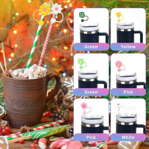 FOATHII Straw Cover Compatible with stanley cup accessories Silicone Straw Topper fit for stanley 40 oz tumbler with handle - Image 4