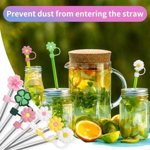 FOATHII Straw Cover Compatible with stanley cup accessories Silicone Straw Topper fit for stanley 40 oz tumbler with handle - Image 5