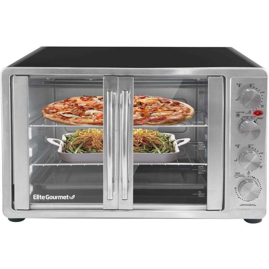 Elite Gourmet ETO-4510M French Door 47.5Qt 18-Slice Convection Oven 4-Control Knobs - Image 4
