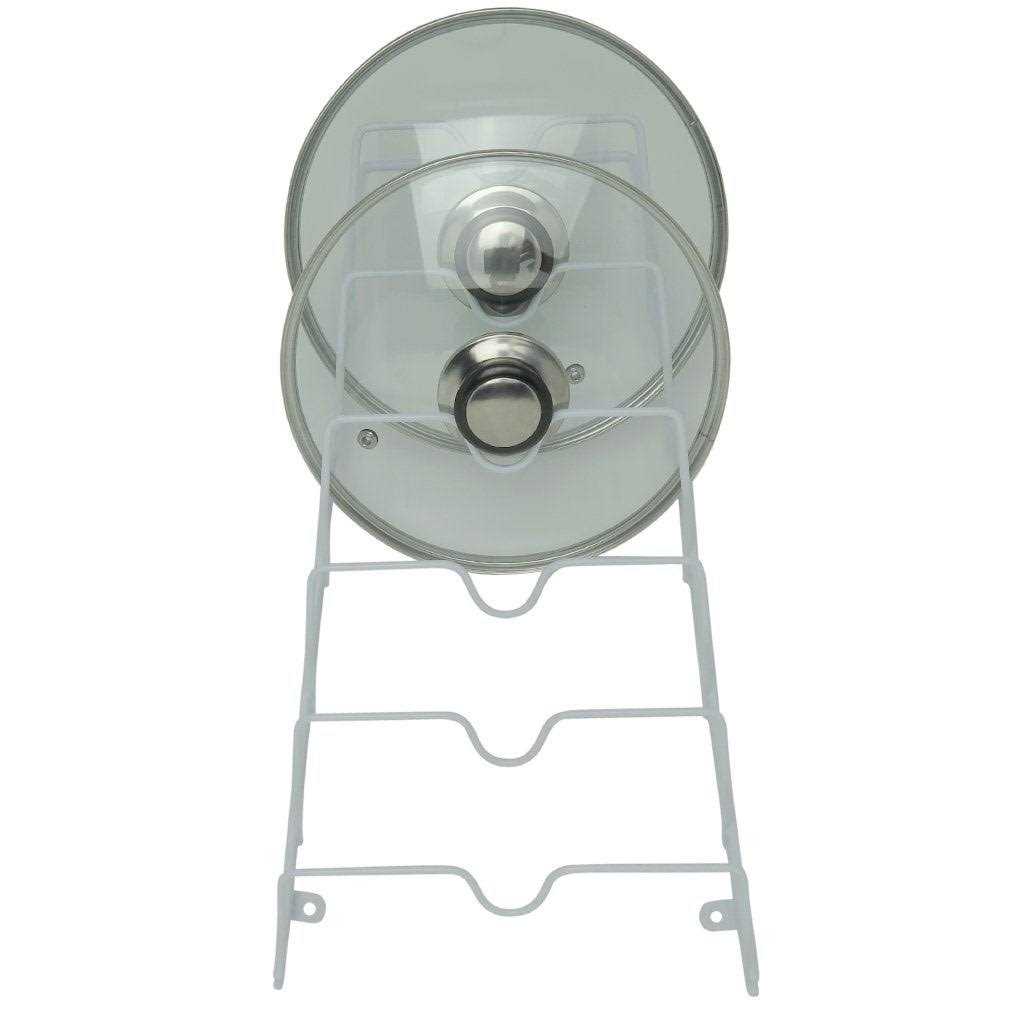 Evelots 6 Pot Lid Organizer for Cabinet or Pantry Wall Cupboard Door Pots and Pans Organizer - Image 3