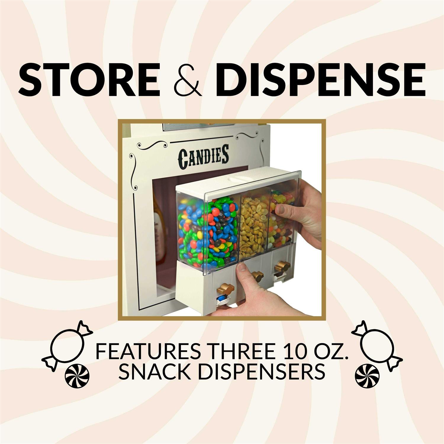 Nostalgia 53-Inch Popcorn Cart with Candy Dispenser - Image 3