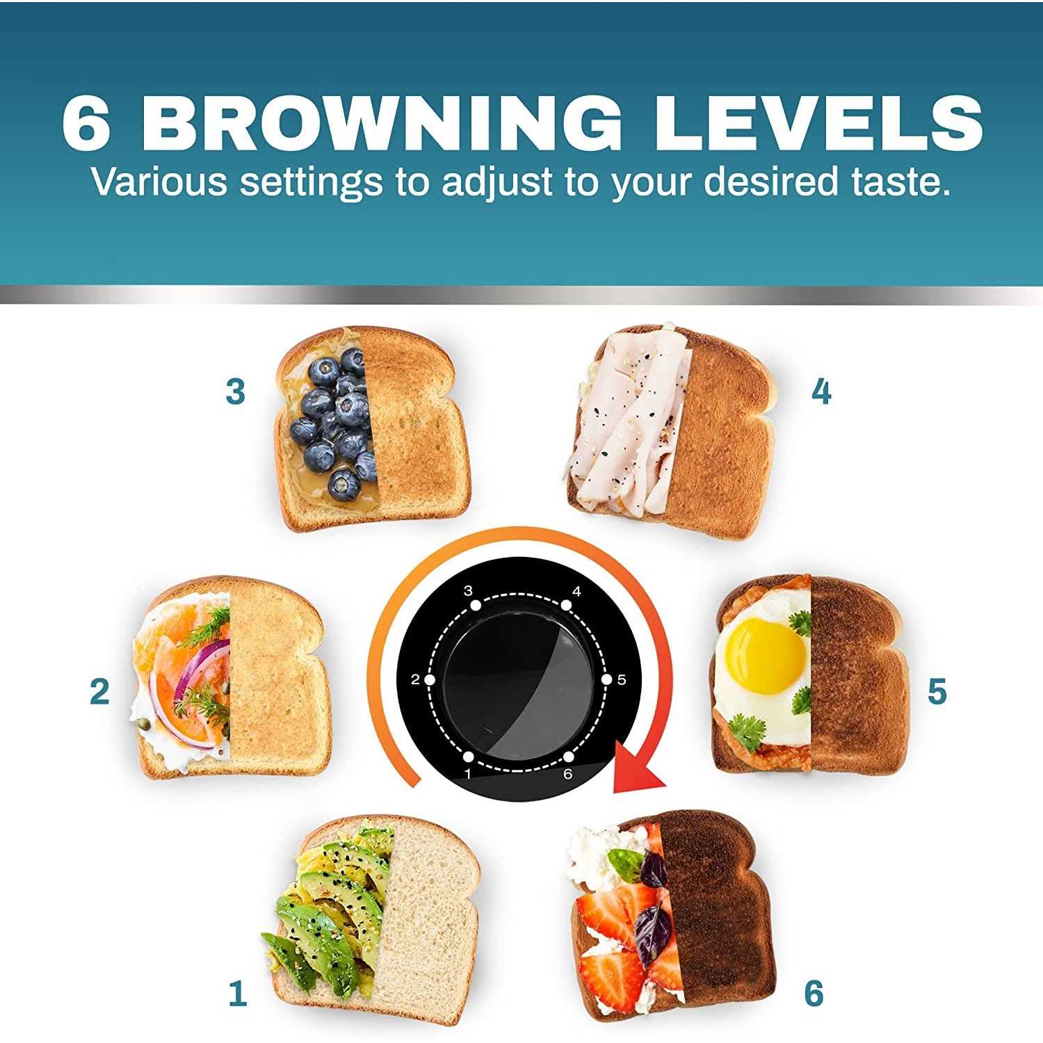 Elite Gourmet 4 Slice Long Slot Cool Touch Toaster - Image 5