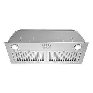Cosmo 36 in. Insert Range Hood with Push Button Controls, 3-Speed Fan, LED Lights and Permanent Filters in Stainless Steel - Image 3